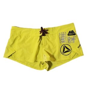 Reebok Crossfit Women's Yellow CF74 Board Training Workout Shorts Size Small